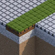Recyfix Grid Super – Aufbau im Querschnitt